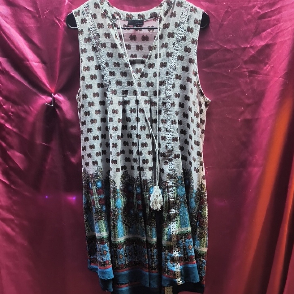 Elegant Multicolor Sleeveless Dress